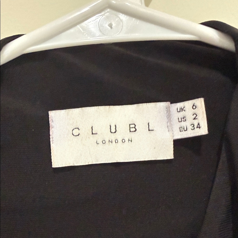 Club L Elegant Black One-Shoulder Dress - Picture 3 of 3
